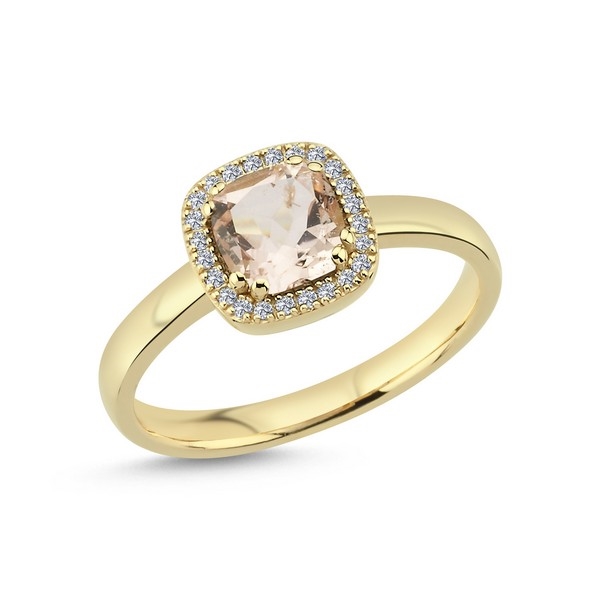 #3 - Nuran - Grace ring i 14 kt guld med Morganit og i alt 0,12ct